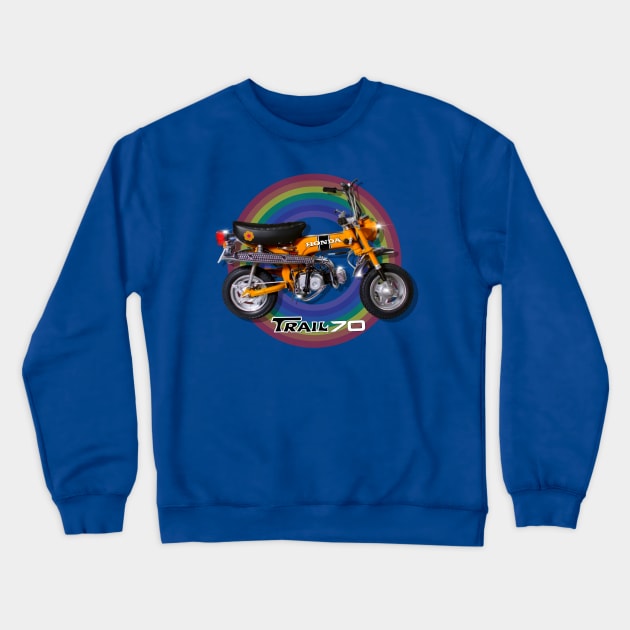 Vintage retro Motorcycle Trail 70 Crewneck Sweatshirt by MotorManiac